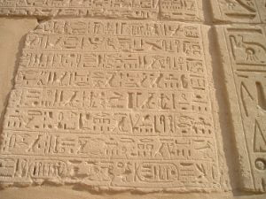 hieroglyphics Karnak in Luxor, Egypt