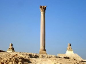 Pompey's pillar in Alexandria, Egypt